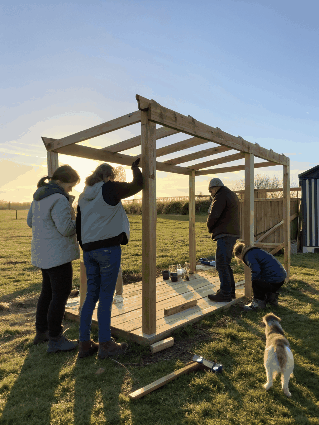 Volunteers helping repair sanctuary infrastructure